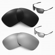 Walleva Black + Titanium Polarized Replacement Lenses For Oakley Inmate Sunglasses